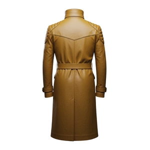 เสื้อโค้ทหนังยาวสำหรับผู้ชายดีไซน์ใหม่ล่าสุด - Product Image 4