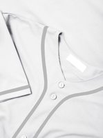 Camiseta de béisbol de estilo universitario con botones para jóvenes, camisa de softball personalizada, tela de malla, aparejos bordados de secado rápido, letras de sarga de EE. UU.