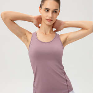 Camiseta sin mangas de secado rápido multicolor para mujer, camiseta sin mangas ajustada, chaleco deportivo para gimnasio y yoga, novedad - Product Image 2