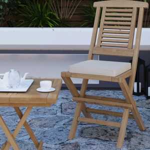 Ghế gấp trong vườn, 46x61x95 cm, được làm bằng gỗ gụ Chất lượng cao với thiết kế hấp dẫn - Product Image 4