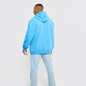 Sweat-shirt à capuche oversize unisexe de haute qualité pour l'hiver, brodé, motif hip-hop sérigraphié, streetwear chaud, 100% uni - Product Image 4