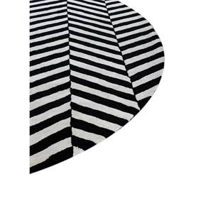 Contour Grey & Black Wool Hand Tufted <b>Rugs</b> Tra-13165 for Teen Living Room Hallway Rectangular Chevron Pattern for Home Use - Product Image 4