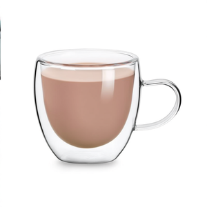 Double-Walled Borosilicate Glass <b>Mug</b> 150ml Thermal <b>Insulated</b> Dishwasher & Microwave Safe Heat Resistant Modern Design Unisex - Product Image 3