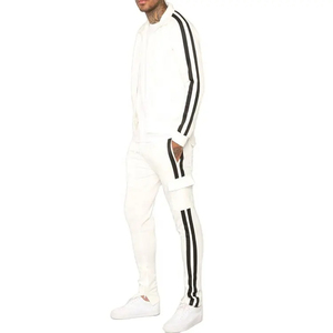 Ensemble de survêtement sportif pour homme personnalisé avec logo de marque, vêtements de jogging, ensemble deux pièces, 100% coton respirant, survêtement d'hiver - Product Image 1
