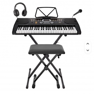 VENTAS CALIENTES MUISTAR MEKS-500 Teclado de Aprendizaje de 61 Teclas con Teclas Iluminadas, Pedal de Sustain, Audífonos y Micrófono - Product Image 1