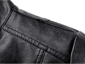 เสื้อแจ็คเก็ตหนังวัวสำหรับผู้ชาย ระบายอากาศได้ดี เป็นมิตรกับสิ่งแวดล้อม แห้งเร็ว อุ่นในฤดูหนาว คอตั้ง สไตล์ลำลอง คุณภาพสูง ราคาสมเหตุสมผล - Product Image 3