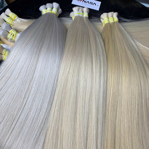 Extensiones de Cabello Humano Vietnamita 100% Real # 60 # 613 # 60ash # Cabello de Color Platino, Precio de Fábrica, Cutícula Completa Alineada - Product Image 1