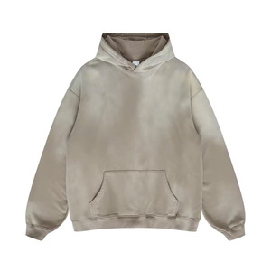 Sweat à capuche zippé pour homme, logo personnalisé, 100% coton French Terry, haute qualité, épais, délavé à l'acide, hiver - Product Image 4