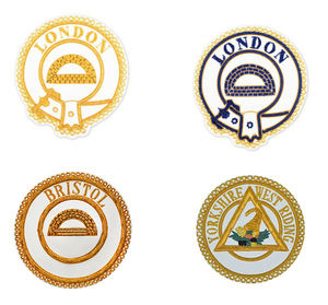 Customized New Design Hand Embroidered <b>Badges</b> Wholesale Masonic <b>Badges</b> Clothing Masonic Regalia <b>Badges</b> - Product Image 4