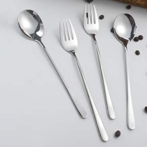 Ensemble de couverts en acier inoxydable de qualité supérieure Argenterie de qualité pour restaurant, y compris fourchette, couverts, service alimentaire, acier miroir stocké - Product Image 3