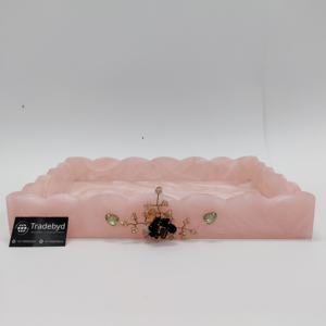 Bandeja de resina con borde de diseñador, decoración del hogar, bandejas de servicio hechas a mano, bandeja de resina para servir en el hogar, Fabricación en la India por tradebyd - Product Image 3