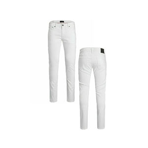 กางเกงยีนส์ที่ทันสมัยของผู้ผลิตชั้นนำที่มีคุณภาพสูงการออกแบบลูกไม้เอวกลางเทคนิคซักตรงถักสบายฤดูร้อน - Product Image 1