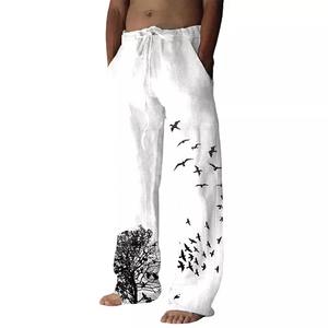 Pantalon de survêtement baggy grande taille avec cordon de serrage pour femmes avec poches pantalon de salon décontracté coupe ample pour l'entraînement Leggings de Yoga Design personnalisé - Product Image 2