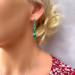 Trending 925 Sterling Silver Green <b>Onyx</b> Gemstone <b>Earrings</b> Jewelry Handmade Silver Boho Style <b>Earrings</b> Jewelry for Women - Product Image 4