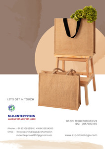 Sac en jute écologique 100% jute imprimé, léger, réutilisable, durable, de qualité supérieure, qualité export - Product Image 3