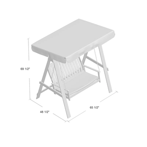 Banquette en bois rustique moderne assise extérieure Peggy porche balançoire pour hôtel parc salon deux cour en bois naturel - Product Image 3