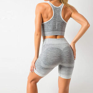 Sujetador Deportivo Ligero sin costuras para mujer con espalda abierta de alto Soporte y Diseño de cuello simulado Top de entrenamiento transpirable Sexy - Product Image 3