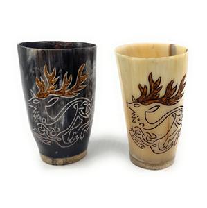 Vidrio de cuerno de búfalo de buena calidad diseño clásico artesanía leche y cerveza bebida uso simple Vaca y buey cerveza cuerno vidrio - Product Image 3