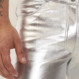 Marque privée Pantalons en cuir pour hommes à vendre Pantalons en cuir pour hommes de couleur unie Pantalons en cuir multi-poches - Product Image 6