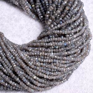 Mystique Flashy Labradorite Rondelle 4mm Bleu Pierres à Facettes pour la Fabrication de Bijoux Pierre Matériel - Product Image 2