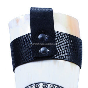 Cuerno Vikingo para Beber, Ecológico, Estilo Animal, Hecho a Mano, Seguro para Alimentos, Cuerno de Buey Genuino con Soporte de Cuero, Decoración para Bodas - Product Image 6
