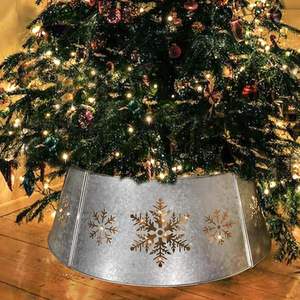 metal <b>tree</b> collar for <b>Christmas</b> <b>tree</b> decorative <b>modern</b> round base cover sturdy adjustable steel festive decor - Product Image 4