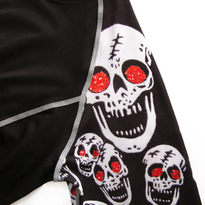 Camisetas impresas digitales Fitness Running Cuello redondo Rash Guard Transpirable Tallas grandes Camisas de compresión Diseño OEM Rash Guard - Product Image 5