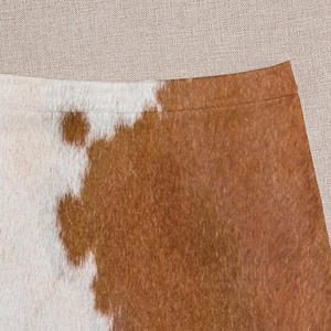 High Street Fashion Cintura elástica Mujeres Falda de cuero de vaca Impresión personalizada de alta calidad Mujeres Falda de cuero de vaca - Product Image 4