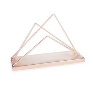 Elegant wire frame metal <b>tissue</b> <b>holder</b> for home <b>kitchen</b> and bathroom with sleek handcrafted durable and modern design - Product Image 1