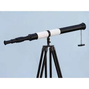 Telescopio de latón con trípode blanco y negro, soporte para laboratorios de ciencia náutica, para uso educativo, bajo pedido mínimo, precio barato - Product Image 2
