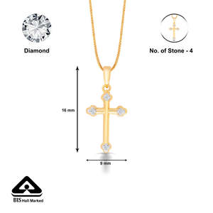 Yellow Gold Holy <b>Spirit</b> Diamond Religious Pendant - Product Image 5