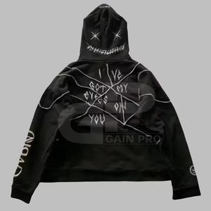 Sweat à capuche personnalisé pour hommes avec style vintage délavé pour Streetwear Fashion Sweat à capuche surdimensionné pour hommes - Product Image 4