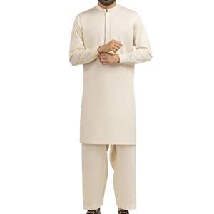 Costume pakistanais traditionnel Shalwar Kameez pour homme, couleur crème, tissu de haute qualité, Kurta Pajama de créateur pour homme, vêtements ethniques - Product Image 6