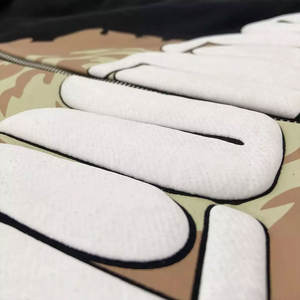 2024 logotipo personalizado de los hombres de gran tamaño de lana negra con capucha cremallera completa 3D para Puff Print 100% algodón de peso pesado de invierno diseñado liso - Product Image 3