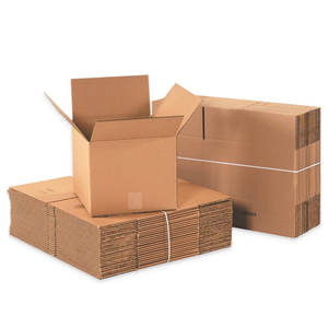 Cajas de envío de cartón corrugado de 18x18x18 de alta resistencia, cajas de embalaje marrón kraft para almacenamiento móvil y paquete de correo - Product Image 3