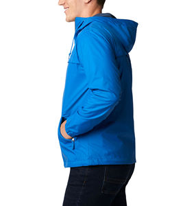 Veste coupe-vent à capuche zippée en polyester bleu pour homme, de haute qualité, satinée, surdimensionnée, 4XL, hiver, prix bas - Product Image 6