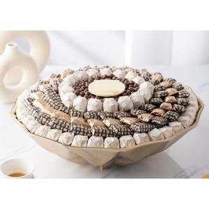 Accesorio de decoración de mesa Exhibición de chocolate Tazón de metal dorado moderno Tazón para servir chocolate Soporte dulce en precio al por mayor - Product Image 1