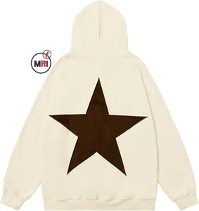 Sweatshirts surdimensionnés de grande qualité en coton avec étoile graphique, pullover unisexe, 100% sweatshirts d'hiver à capuche, vente en gros - Product Image 5