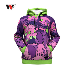 Sweat à capuche surdimensionné en polaire coloré de haute qualité 100% polyester avec impression de logo personnalisé, sweat à capuche épais et lourd - Product Image 1