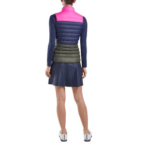 Chaleco acolchado al por mayor para mujer prendas de vestir exteriores cuello levantado ligero cremallera color bloque acolchado chaleco transpirable con el mejor OEM - Product Image 6