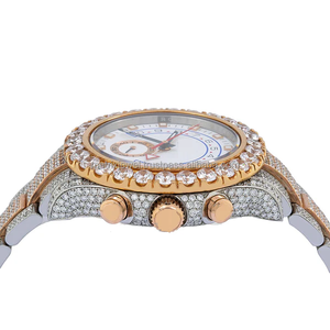 นาฬิกาเพชรสำหรับผู้ชายและผู้หญิงนาฬิกาแบรนด์เนมสีโรสโกลด์ทำจากห้องทดลองที่ดีงามดีไซน์เนอร์ล่าสุด - Product Image 2
