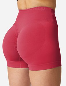 <b>Women's</b> High Waist Seamless Yoga Shorts Solid <b>Pattern</b> Workout <b>Leggings</b> Recycled Spandex/Nylon Gym Fitness Activewear - Product Image 1