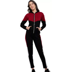 2024 automne saison jogger survêtements pour femmes couleur rouge professionnel 100% coton Polyester survêtements ensembles - Product Image 1