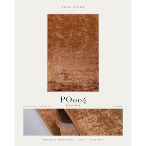 พรมวิสโคสและโพลีเอสเตอร์ขายส่ง รุ่น POEMA PO004 สีน้ำตาล ผลิตด้วยเครื่องจักร พรมตุรกี สำหรับห้องนั่งเล่น โครงการโรงแรม - Product Image 2
