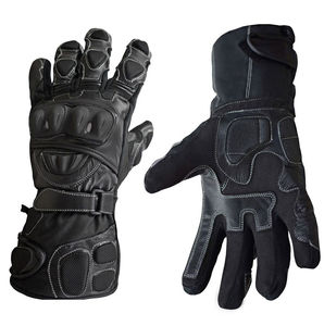 Genuine Leather Racing <b>Gloves</b> Motocross Highway Auto Motorcycle Sports Touch Screen Compatible <b>Long</b> Waterproof Black <b>White</b> - Product Image 2