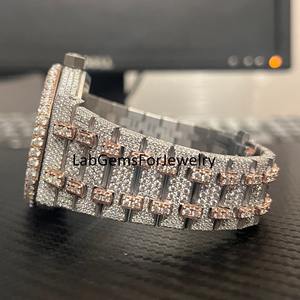 Đồng hồ Hip Hop đính đá Moissanite, chất liệu thép không gỉ, thích hợp từ trang phục thường ngày đến trang trọng, được thiết kế dành cho nam giới trong cuộc sống hàng ngày. - Product Image 2