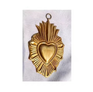 Corazón de Metal Colgante para Pared, Ornamental, Hermoso Sagrado Corazón, Magnífico para Decoración del Hogar - Product Image 6