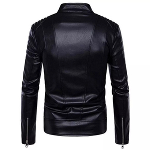 Chaqueta de cuero suave unisex, prendas de vestir exteriores de cuero genuino, diseño de moda elegante informal, ropa cálida, logotipo personalizado al por mayor - Product Image 4