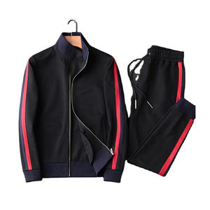 OEM de alta calidad nuevo diseño de algodón a granel sudor traje chándal hombres Slim Fit cremallera chándal para hombres - Product Image 5