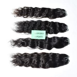 Vente en gros de cheveux indiens vierges à cuticule alignée Faisceaux ondulés longs de vison à donneur unique Vague profonde lâche Vague super crépue Brésilienne crue - Product Image 2